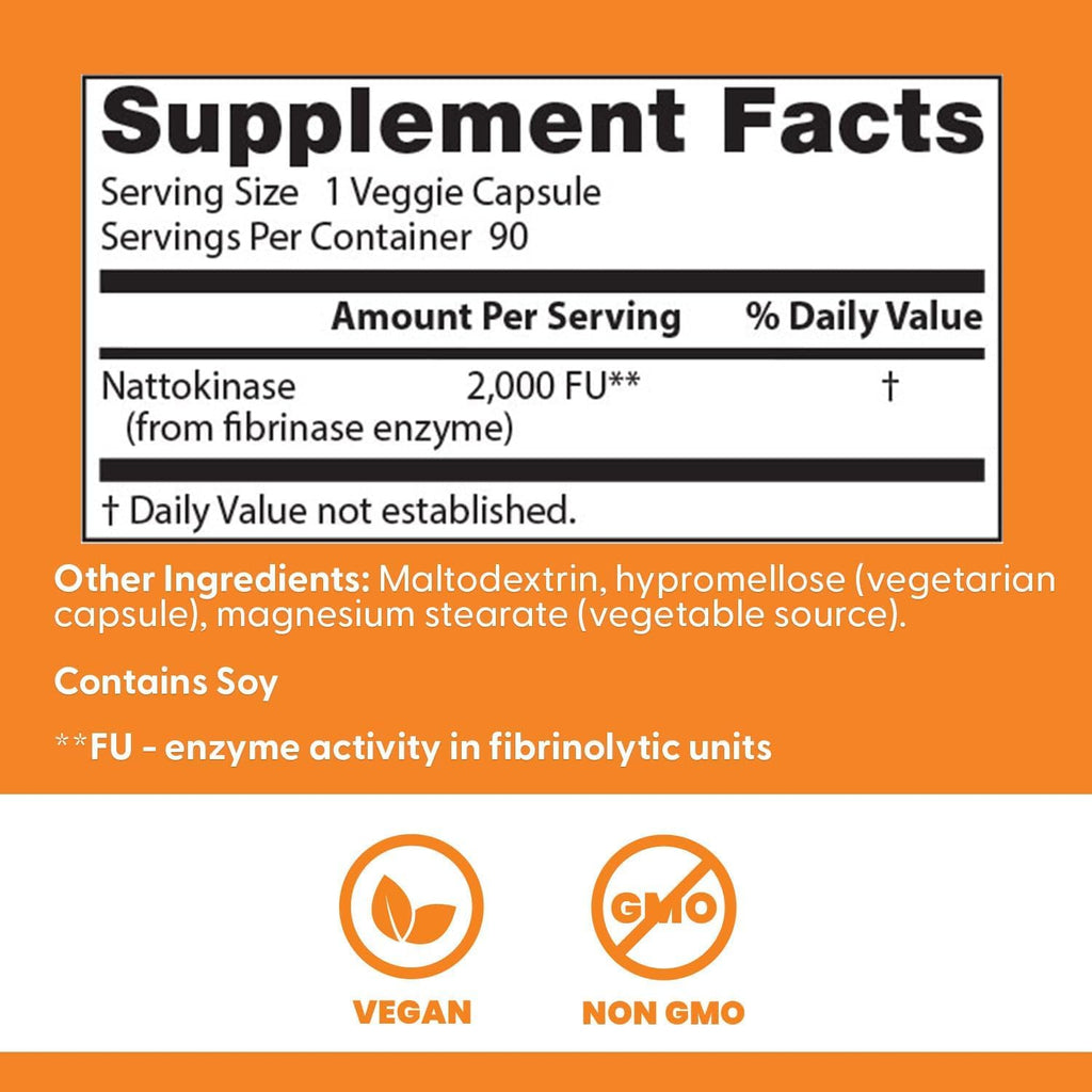 Doctor's Best Nattokinase, Non-GMO, Vegan, Gluten Free, 270 Veggie Caps