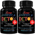 Research Labs 2 Pack Doctor Recommended Premium Liver Detox Cleanse & Support w/Milk Thistle, Beet Root, Dandelion. 23 Powerful Herbs for Powerful Detoxification