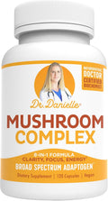 Doctor Danielle Organic Mushroom Complex Supplement – 8 Organic Mushrooms Including Reishi, Lion’s Mane, Cordyceps & Chaga – Vegan Capsules, Thoughtfully Formulated for Daily Wellness