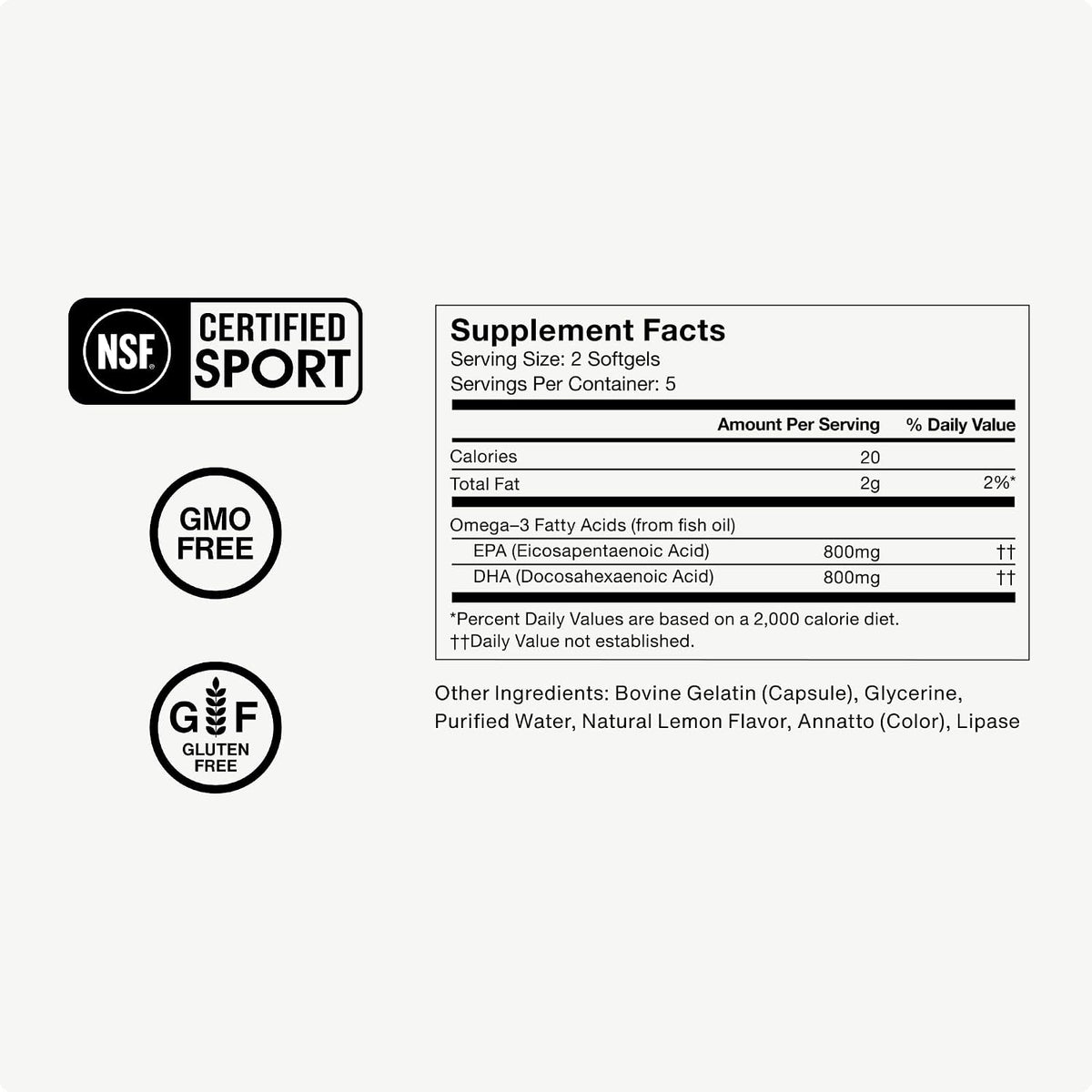 Momentous Omega-3 Fish Oil 1,600 mg & Vitamin D3 Supplement - Daily Omega-3 Supplement for EPA & DHA & 5,000 IU Capsules to Support Foundational & Joint Health - NSF Certified, GMO-Free, Gluten-Free
