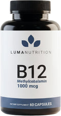 Luma Nutrition Vitamin B12 Methylcobalamin 1000 mcg - 60 Capsules
