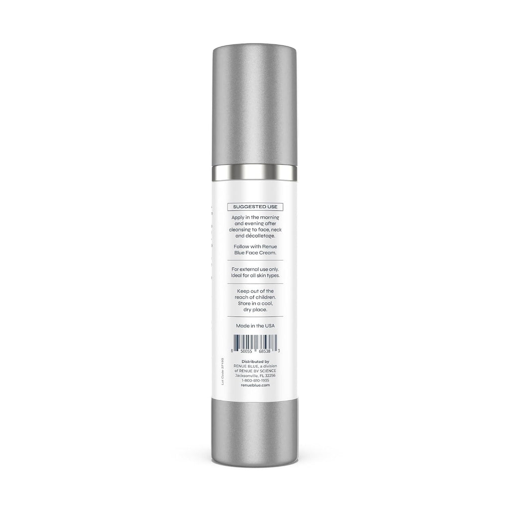 Renue Blue Methylene Blue Face Serum - Liposomal NAD+ Complex and Nutrients for Skin Rejuvenation, Deep Hydration, and Anti-Aging Support