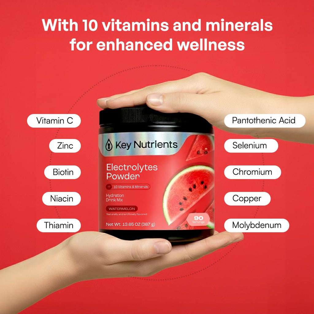 KEY NUTRIENTS Multivitamin Electrolyte Packets, No Sugar Variety Pack, 10Ct