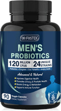 DRFOSTER Probiotics for Men Digestive Health, 120 Billion CFU, 90 Capsules | with Digestive Enzymes & Prebiotics & Saw Palmetto & Cranberry for Gut, Prostate & Urinary Tract Health, Shelf Stable