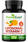 ForestLeaf Liposomal Vitamin C 1400mg Capsules | High Dose Vitamin C Liposomal Supplement w Coconut Oil Fatty Acids | Fast Absorption | Immune Support, Antioxidant, Collagen Production | 120 Vegan Cap