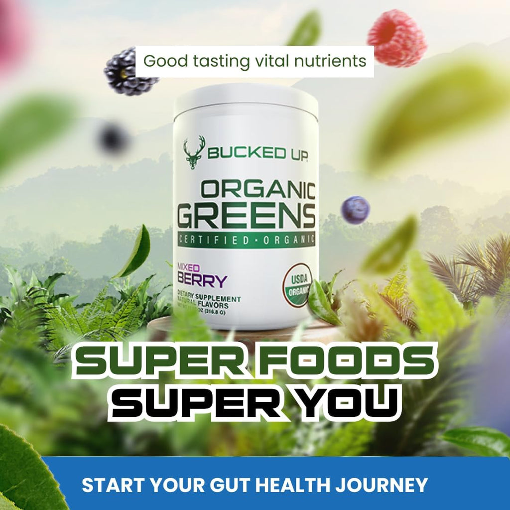 Greens Superfood Powder Mixed Berry | 8 Most Essential Mixed Greens | Certified 100% Organic | Chlorella, Spinach, Kale, Spirulina, Alfalfa, Broccoli, Wheat Grass, & Barley Grass | 30 SERV | 11.17 OZ