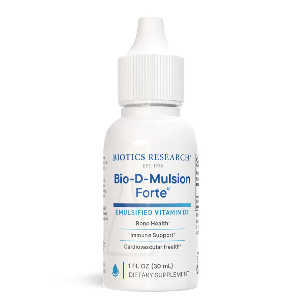 BIOTICS RESEARCH Bio-D-Mulsion Forte Liquid Vitamin D Drops 4000 IU – Vitamin D3 2000iu /Drop for Adults –Best Absorption, Strengthens Bones, Supports Cardiovascular & Immune System -1 fl oz