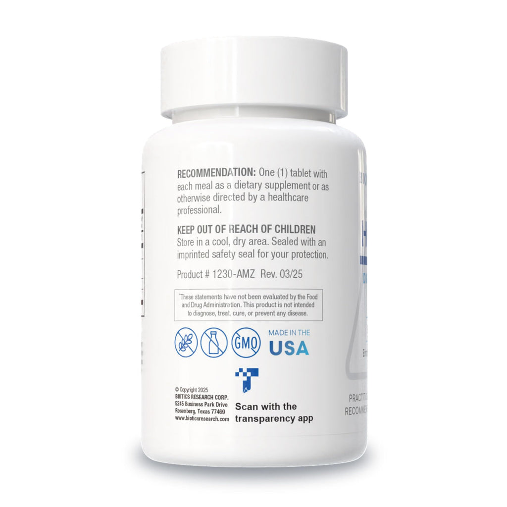 BIOTICS RESEARCH HCl Plus™, Supplies Betaine Hydrochloride, Pepsin, Glutamic Acid and More, Supports Healthy Digestion, 90 Tabs