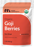 Micro Ingredients Organic Goji Berries 2lbs (32oz) | Large Whole Sun-Dried Berries | Raw Wolfberries | Natural Flavor for Trail Mix, Juice, & Tea | Sulfate Free, Vegan Friendly, Non-GMO