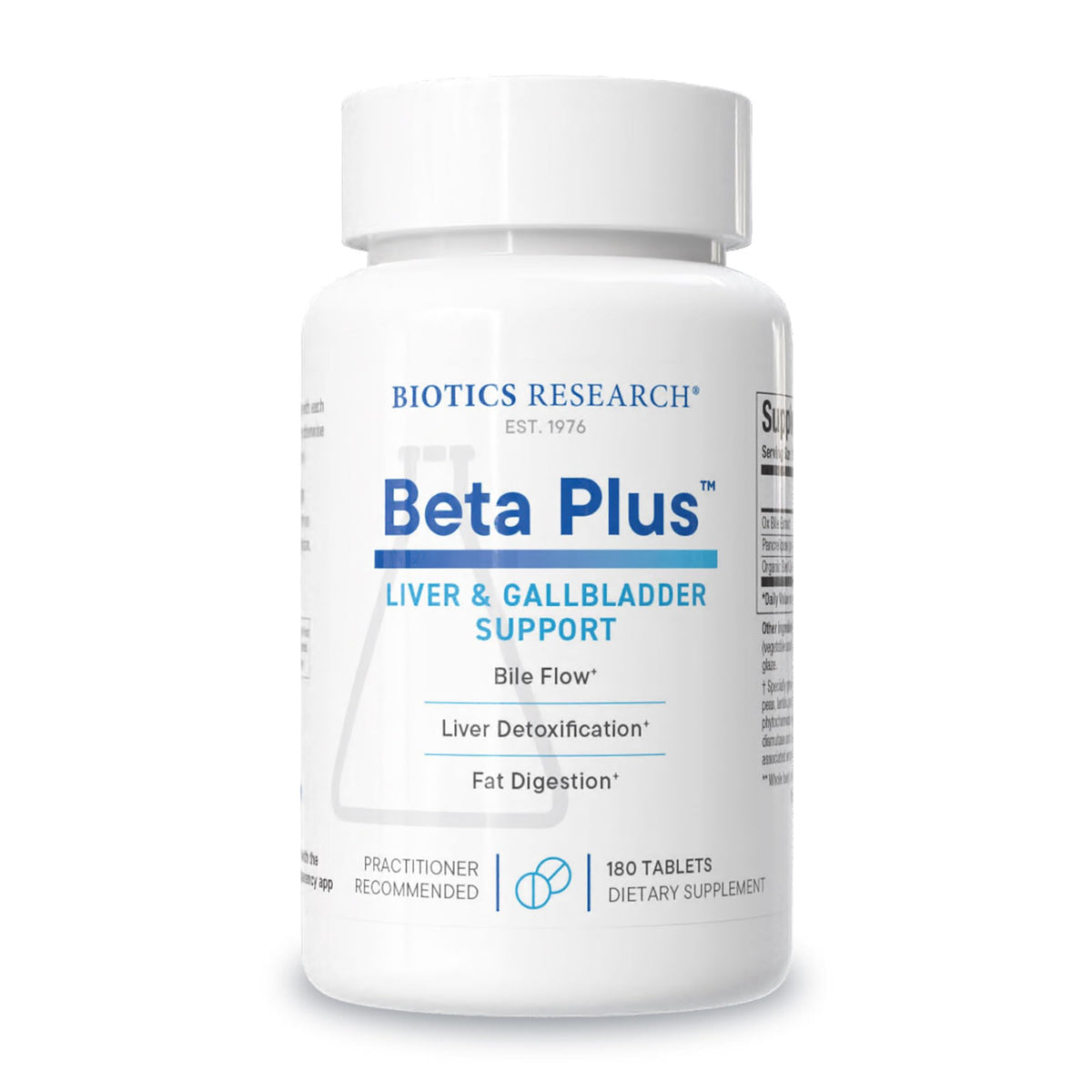 Biotics Research Beta-Plus™ Nutritional Ox Bile Salts Digestive Enzymes Supplement for Bile Production for No Gallbladder-Supports Overall Liver Function, Aids Fat Digestion, Supplies Betaine 90 Tabs
