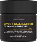 Livingood Daily Liver & Gallbladder Cleanse or Support Supplement with Milk Thistle, Ox Bile, Bile Salts, Digestive Enzymes and Artichoke Leaf Extract, Digestive Health & Liver Support, 56 Capsules
