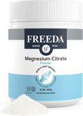 FREEDA Magnesium Citrate Powder for Bone, Joint, & Muscle Support 16 Oz | Supports Nerve Health, Relaxation, & Sleep – Kosher, Vegan, Gluten-Free, Corn-Free, Unflavored, 150 Servings, Made in USA
