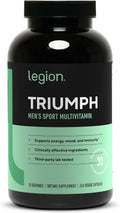 LEGION Triumph Men's Sport Vitamin - Complete Multivitamin for Men - Daily Vitamins for Men to Boost Health and Performance - Men's Multivitamin with 21 Vitamins & Minerals - 30 Servings