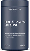 BodyHealth Creatine Monohydrate Tablets – Vegan Pre Workout Supplement with PerfectAmino, BCAAs & EAAs – Keto-Friendly, Muscle Recovery & Energy Support – 5g Creatine Equivalent per Serving