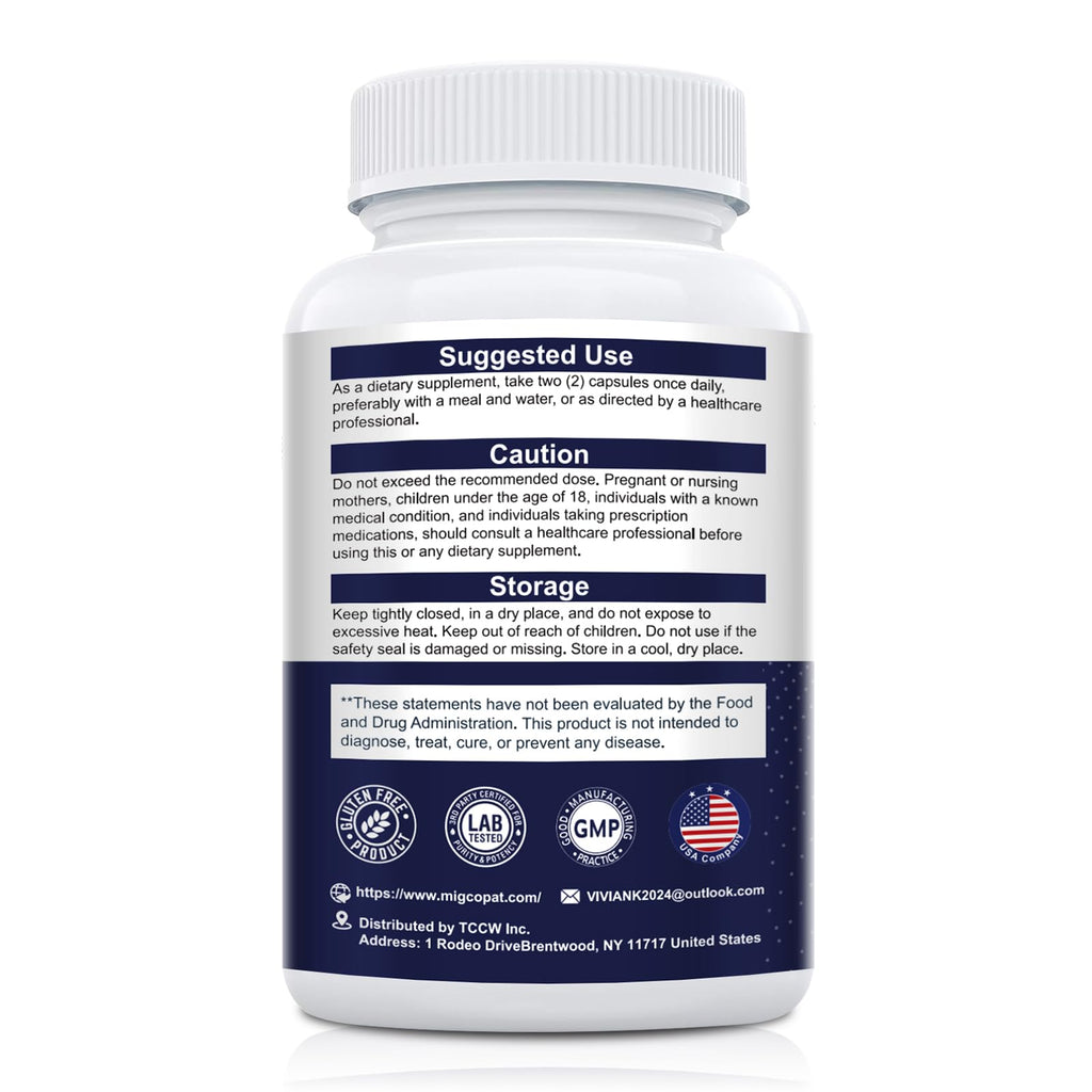Migcopat Probiotic Prebiotic, Postbiotic & Digestive Enzymes for Digestive Health, 80 Billion CFU Probiotics Complete Gut Support with Berberine, Cinnamon, L-Glutamine, for Men & Women, 120 Capsules
