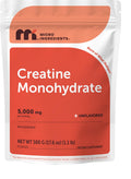Micro Ingredients Creatine Monohydrate Powder 1 kg (2.2 Lbs), 5000mg Per Serv, Micronized Creatine Powder, Unflavored, No Filler, Keto & Vegan, Easy Dissolve, Pre Workout for Women & Men*