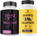 Ancestral Supplements FEM & Colostrum Bundle for Women – Supports Hormone Balance, Energy, Skin, Immunity & Digestion – Grass Fed, Pasture Raised Female Organ Blend with Bioactive Colostrum