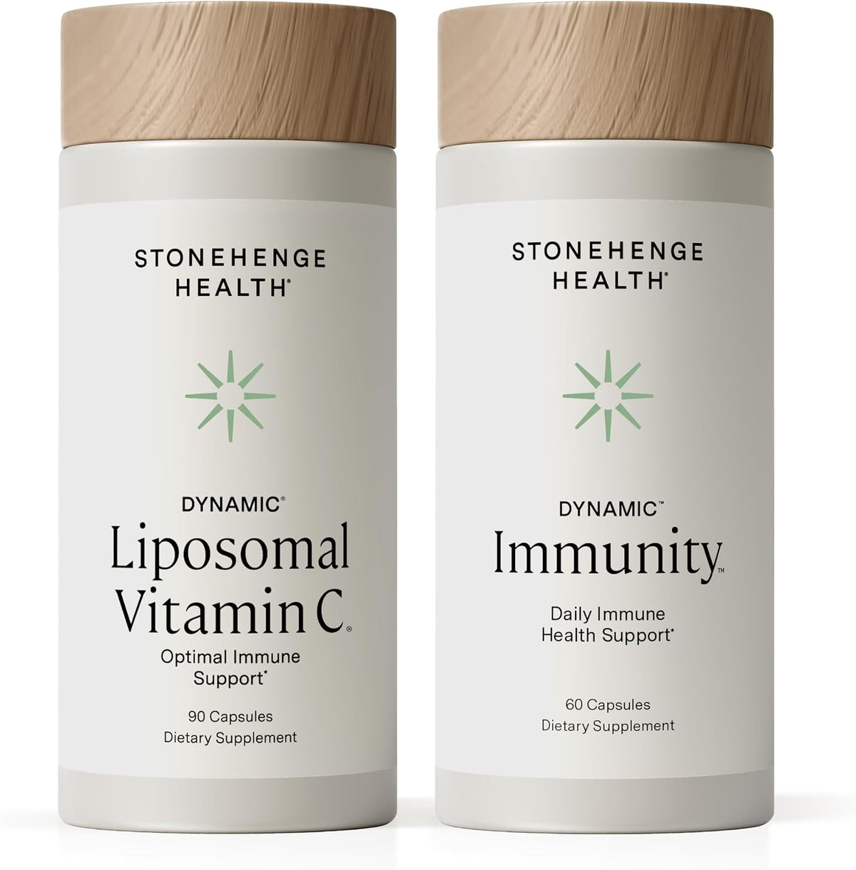 Stonehenge Health Dynamic Liposomal Vitamin C + Dynamic Immunity Bundle Supplements to Support Immune System, Collagen Synthesis, and Brain Health