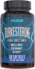 Turkesterone Supplement (500mg) Ajuga Turkestanica Extract, Improve Lean Muscle Mass, Exercise Performance, Improve Muscle Recovery with Our Softgel Absorption Technology (60 Softgels)
