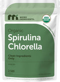 Micro Ingredients Organic Spirulina Chlorella Mini Tablets, 2,500 Tablets (8 Month Supply) | 50/50 Algae Blend | No Fillers, Non-GMO