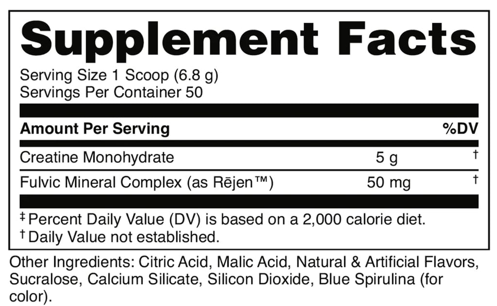 Bucked Up Pure Micronized Creatine Monohydrate for Women and Men - Easy to Mix and Unflavored - 5G Per Serving - 50 Servings - 250 Grams Per Container
