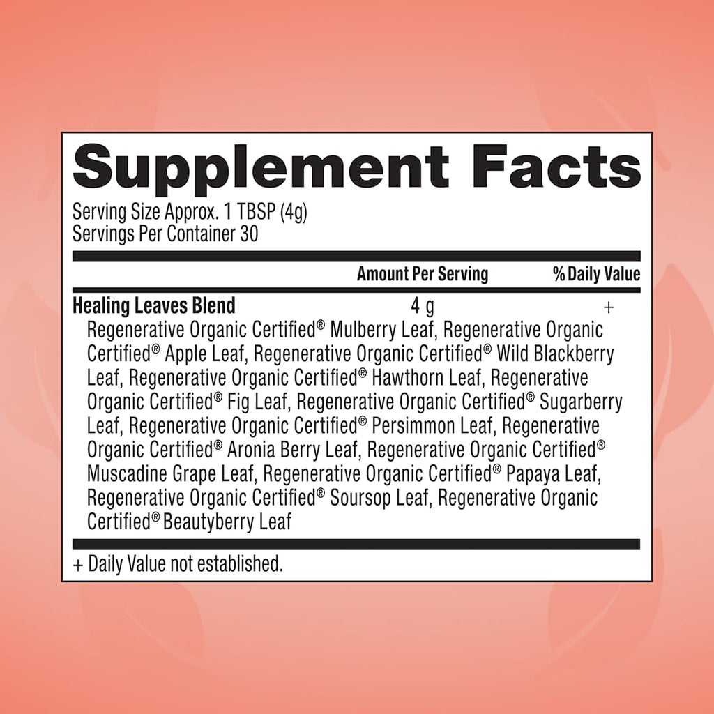 Healing Leaves, Longevity Blend Loose-Leaf Tea- 30 Servings | Biblically Inspired, 12 Fruit Tree Leaf Blend. Supports Digestion, Immune Function, Healthy Inflammation Response and Energy