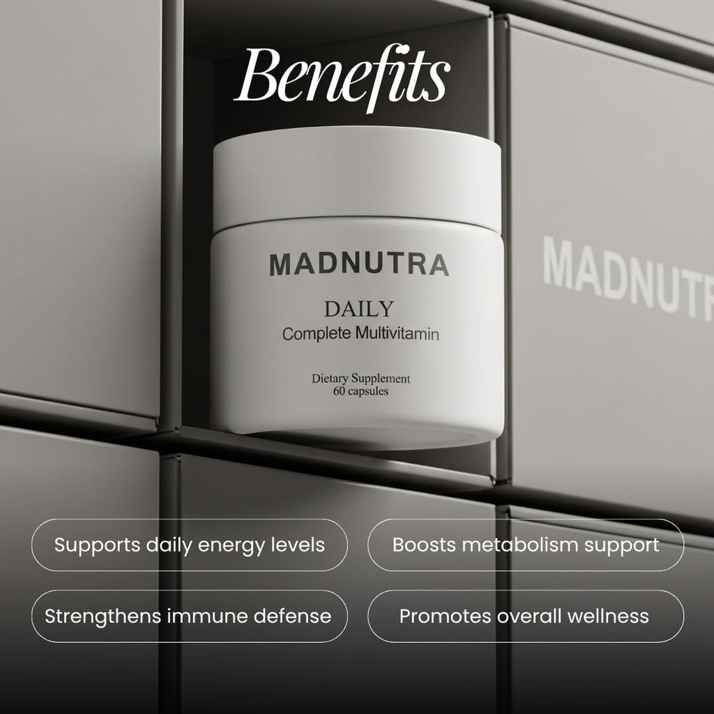 Adult Multivitamin for Women and Men - Daily Vitamin Supplements for Immune Support, Brain, Energy, Heart & Bone Health - Vegan Multivitamin with Essential Vitamins & Minerals