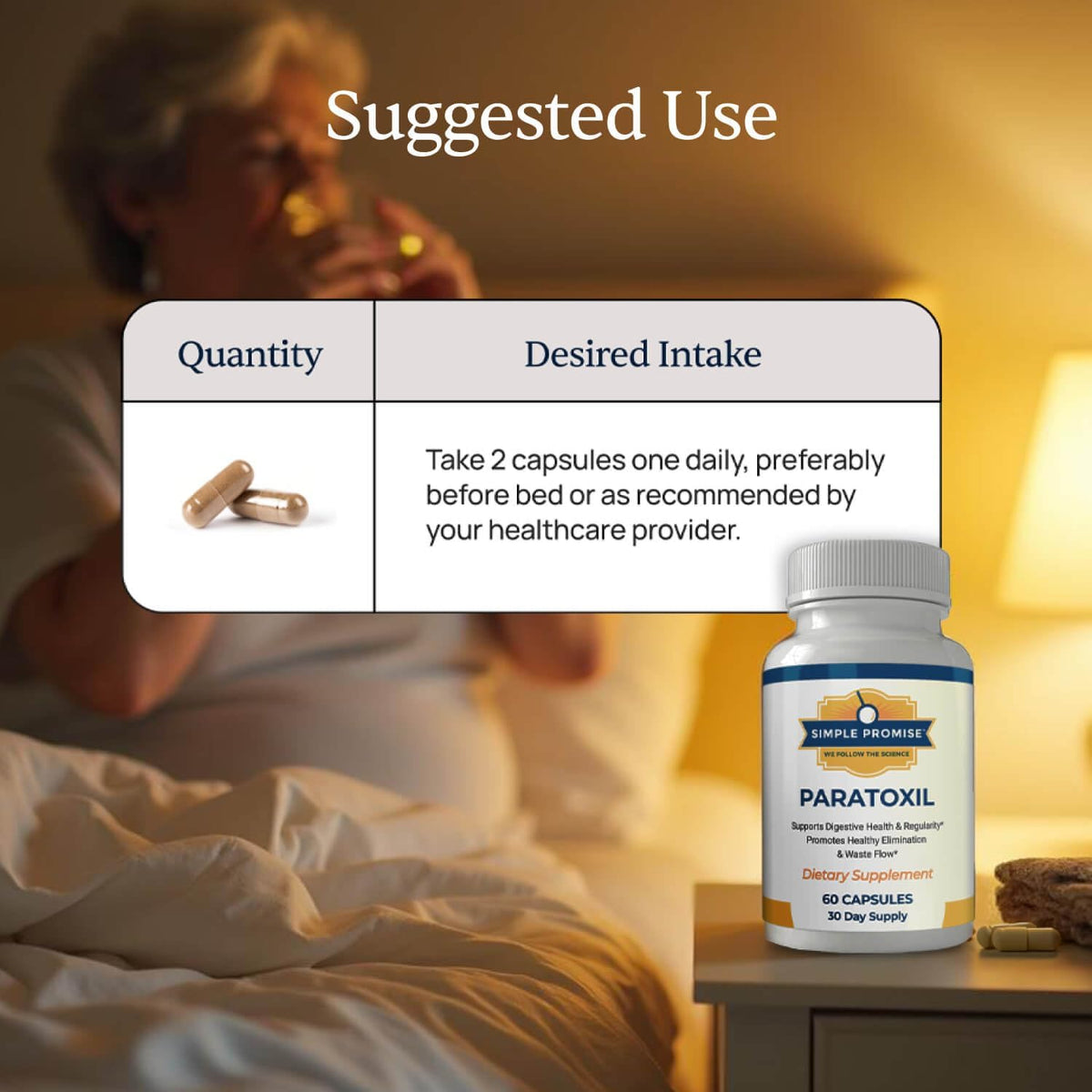 Xitox and Paratoxil Bundle - Nighttime Gut Support - Foot Pads and Psyllium | Overnight Foot-Gut Reset, For Overnight Comfort, With Bamboo Vinegar and Black Walnut, Wear Pads, Take Capsules