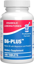 Calcium Magnesium B6 Supplement - Clinically Formulated Vitamin B6 50mg Complex for Energy Metabolism Krebs Cycle Heart Bone and Nerve Support with B1 B2 Niacin and Potassium (100 Servings)