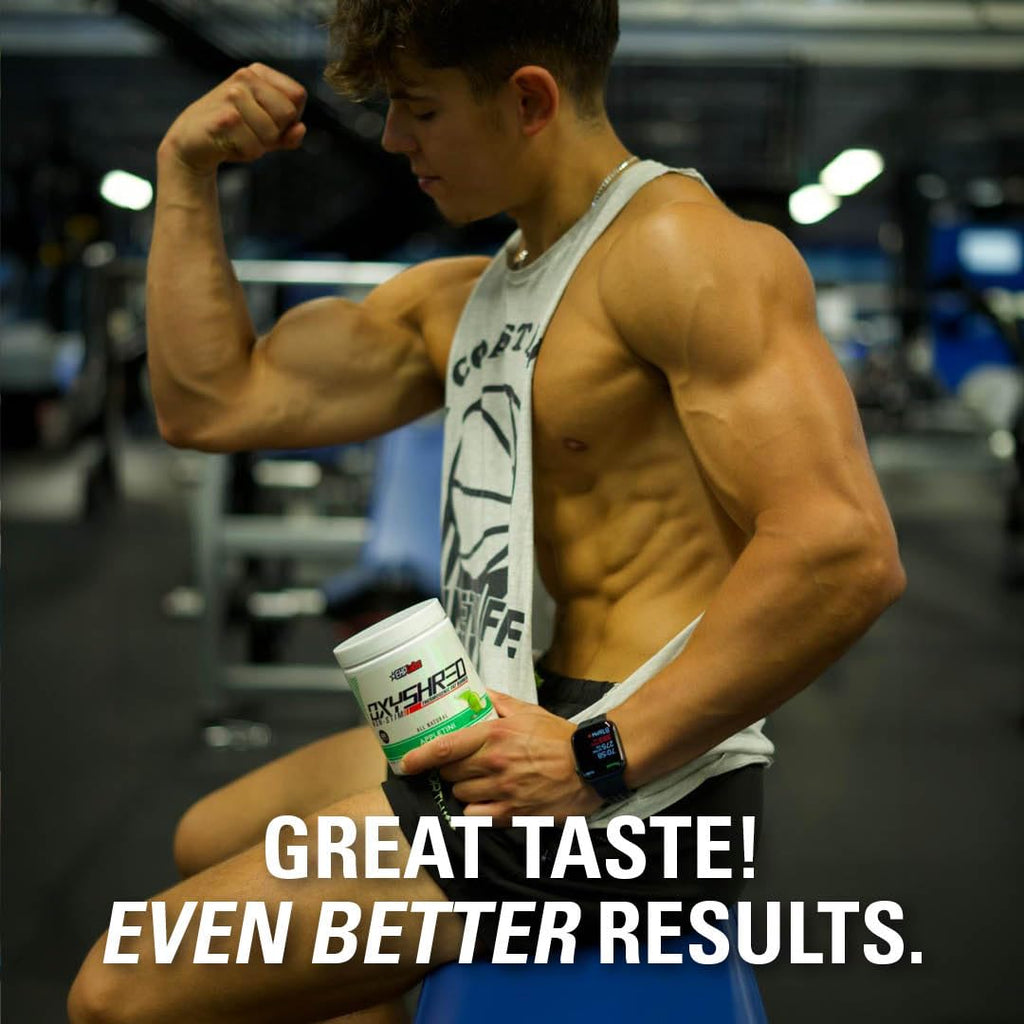 EHP Labs OxyShred Non Stimulant Pre Workout Powder - Stim Free Pre Workout, Caffeine Free Preworkout for Men & Women with L Glutamine & Acetyl L Carnitine - Peach, 60 Servings