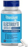 Vitassium Electrolytes Salt Pills for POTS Scientifically Formulated 100ct