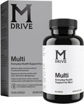 Mdrive Multi Men's Daily Multivitamin Immune & Energy Support, 90ct | Immune Health Support from Zinc, Selenium, Manganese & Vitamin D, Enzymes for Digestive Support, CoQ10 for Energy, Vitamin K2