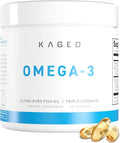 Kaged Omega 3 Fish Oil Supplement | 3000mg Omega 3 Fatty Acid with EPA & DHA | Ultra-Pure | No Fish Burps | 60 Pills
