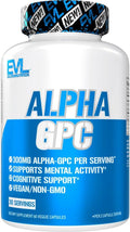 Nootropic Alpha GPC Supplement - Nootropics Brain Support Supplement Acetylcholine Precursor and Mood Support Nutrient - EVL Nutrition Alpha GPC 600mg per Serving for Cognitive Function (30 Servings)