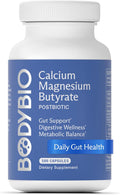 BodyBio Butyrate Calcium Magnesium - Postbiotic for Gut & Digestive Support | Gut Health, Digestive Support, Bloating, Gas & Constipation Relief, Leaky Gut Repair