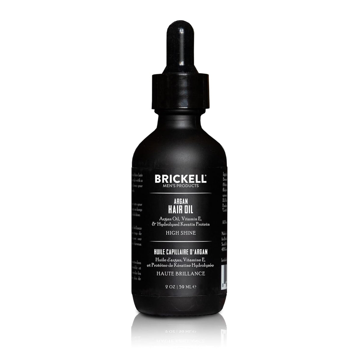 Brickell Men's Argan Oil for Hair, Lightweight Hair Oil Treatment For Men, With Argan Oil, Hydrolyzed Proteins, and Vitamin E, 2 Ounce, Scented