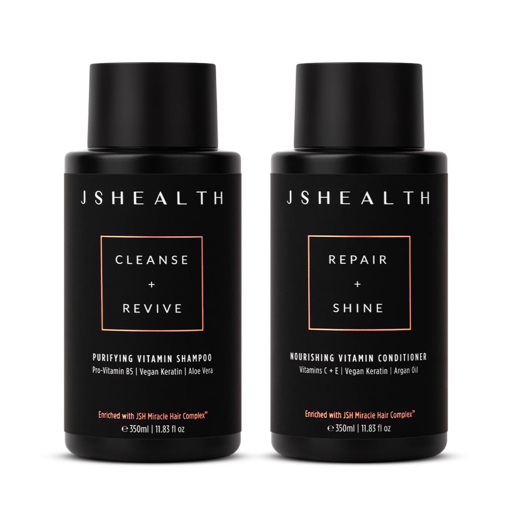 JSHealth Vitamins Shampoo & Conditioner Haircare, Virtual Bundle | Includes Purifying Keratin Shampoo & Nourishing Hair Conditioner