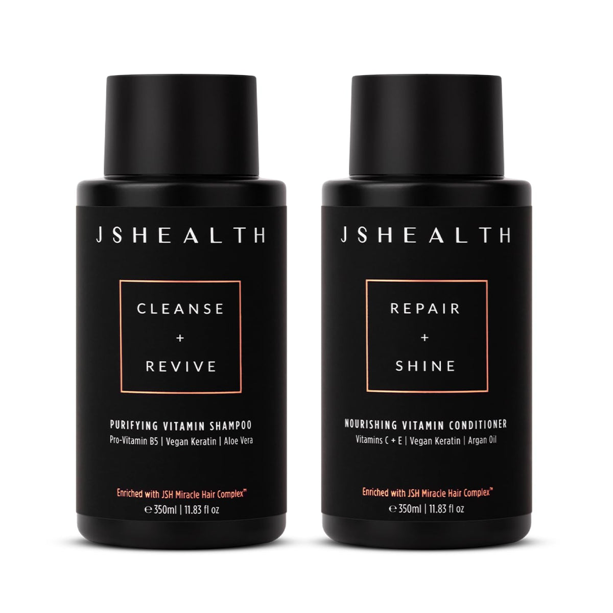 JSHealth Vitamins Shampoo & Conditioner Haircare, Virtual Bundle | Includes Purifying Keratin Shampoo & Nourishing Hair Conditioner