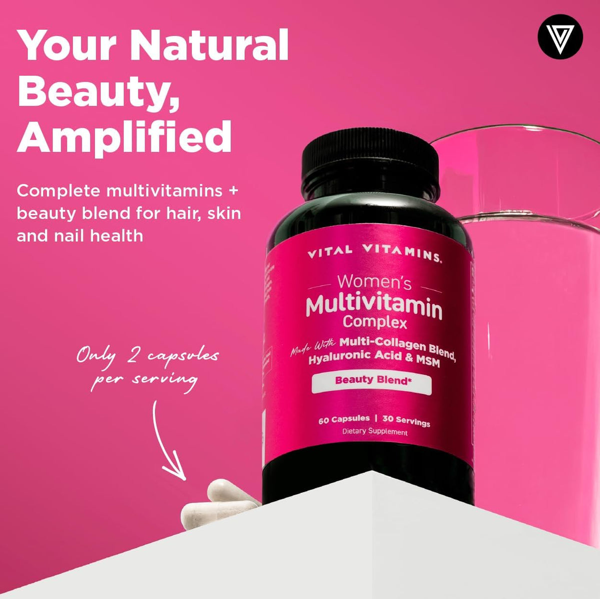 Vital Vitamins Multi Collagen Peptides Powder + Women's Multivitamin Complex