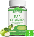 EAA Gummies, Essential Amino Acids, Apple Flavor, 60 Vegan Gummies | All 9 Essential Aminos (EAA) and All Branched-Chain Aminos (BCAAs) for Muscle Recovery, Energy Support, Non-GMO, Gluten Free