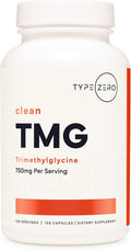 Type Zero Clean TMG (Trimethylglycine) 750mg, 120 Capsules, Gluten Free | GMO-Free