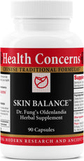 Health Concerns Skin Balance – Herbal Supplement for Skin Support, Itching Relief, & Circulation – Chinese Herbal Supplements for Men & Women – Skullcap, Dong Quai, Coptis Root - 90 Capsules