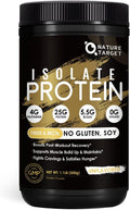 NATURE TARGET Unflavored Protein Powder, Whey & Pea Blend, 16 Servings | 24g Protein, Whey Protein Isolate, with MCTs, Mixes in Hot Coffee & Foods, No Bloating, Scoop Included, Gluten-Free