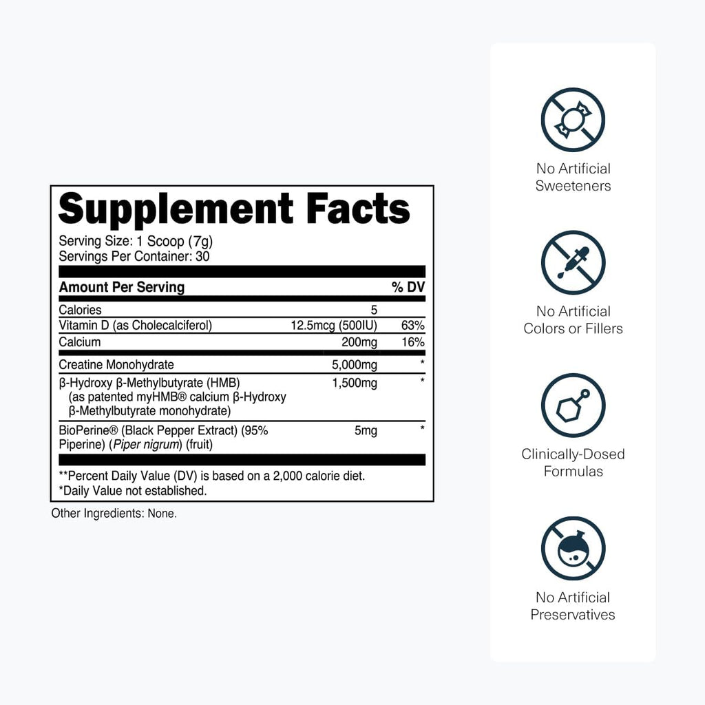 Transparent Labs Hydrate Electrolytes Powder (40 Servings, Tropical Punch) & Creatine HMB (30 Servings, Unflavored)