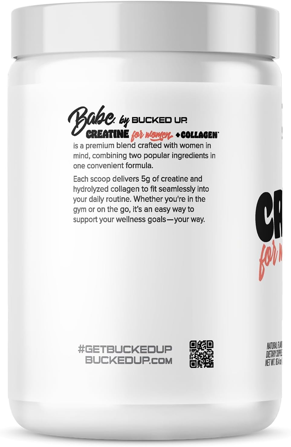 Bucked Up Creatine + Collagen for Women, Essentials (50 Servings) - Fruit Punch