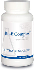 BIOTICS RESEARCH Bio B Complex High Potency B-Complex with Folate and Vitamins B2, B6 and B12 for Energy Production, Supports Cardiovascular Function, metabolic Pathways, Brain Health 90 Tabs