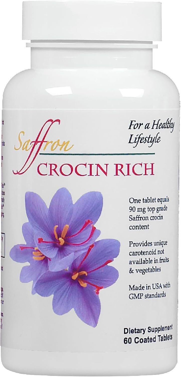 Eye Health Supplement for Vision, Macular & Eye Pressure | Crocin Rich 60CT | 75% High-Purity Crocin; Saffron's Key Bioactive; Standardized Formula; Lutein & Zeaxanthin; Visual Acuity; Retinal Health
