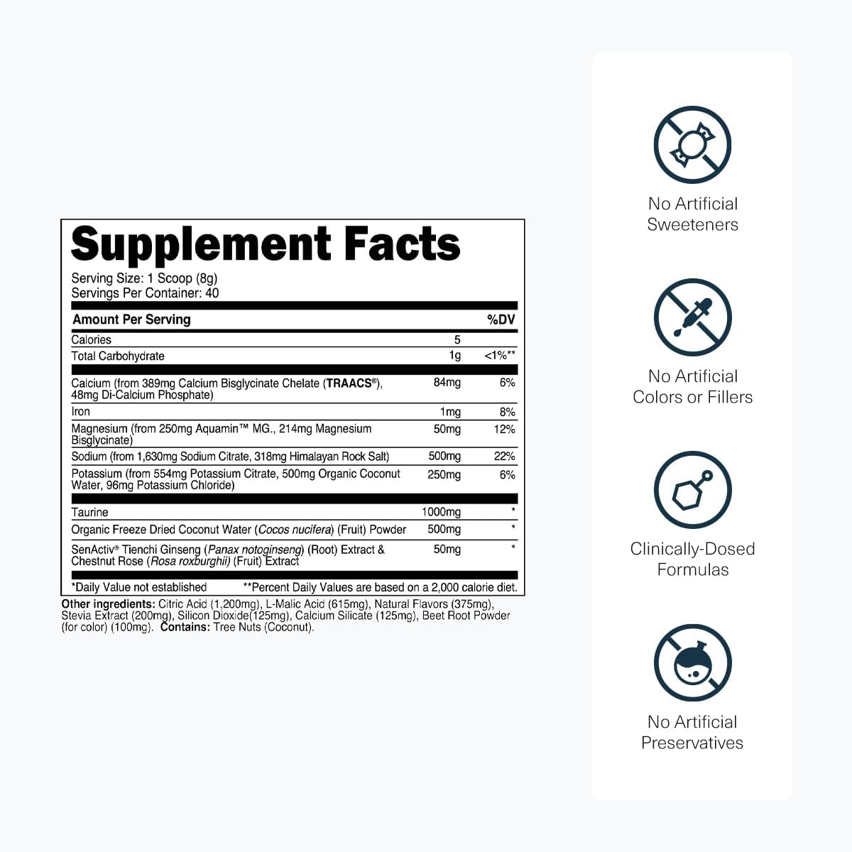 Transparent Labs Hydrate Electrolytes Powder (40 Servings, Tropical Punch) & Creatine HMB (30 Servings, Unflavored)