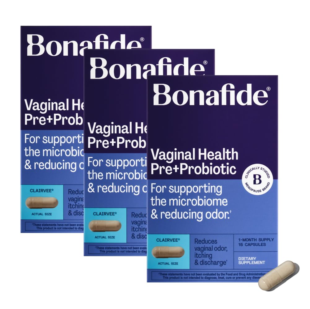 Bonafide Clairvee Vaginal Probiotic for Relief from Odor, Itching, & Discharge. — 1-Month Supply (15 Capsules)