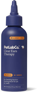 PetLab Co. Clear Ears Therapy Dog Ear Cleaner, 4 fl oz | Ear wash designed for gentle daily use to support wax, yeast, dirt buildup, and odor management for calmer, healthier ears